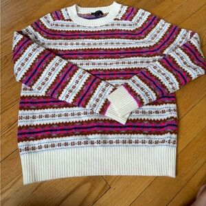 J Crew wool fair isle sweater size S